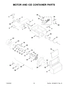 Motor And Ice Container Parts parts for Whirlpool Side-By-Side Refrigerator WRS311SDHM04 from AppliancePartsPros.com