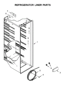 Refrigerator Liner Parts parts for Whirlpool Side-By-Side Refrigerator WRS311SDHM05 from AppliancePartsPros.com