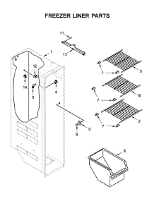 Freezer Liner Parts parts for Whirlpool Side-By-Side Refrigerator WRS311SDHM05 from AppliancePartsPros.com