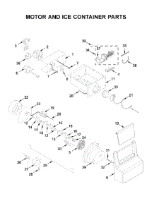 Motor And Ice Container Parts parts for Whirlpool Side-By-Side Refrigerator WRS311SDHM05 from AppliancePartsPros.com