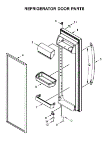 Refrigerator Door Parts parts for Whirlpool Side-By-Side Refrigerator WRS311SDHM05 from AppliancePartsPros.com