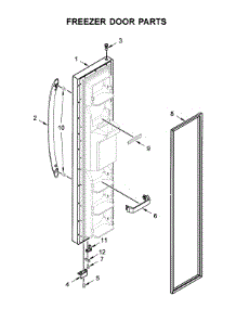 Freezer Door Parts parts for Whirlpool Side-By-Side Refrigerator WRS311SDHM05 from AppliancePartsPros.com
