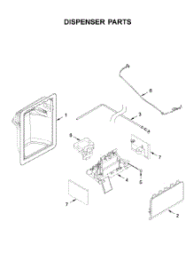 Dispenser Parts parts for Whirlpool Side-By-Side Refrigerator WRS311SDHM05 from AppliancePartsPros.com