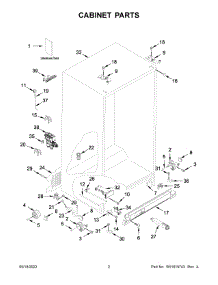 Cabinet Parts parts for Whirlpool Side-By-Side Refrigerator WRS311SDHM09 from AppliancePartsPros.com