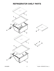 Refrigerator Shelf Parts parts for Whirlpool Side-By-Side Refrigerator WRS311SDHM09 from AppliancePartsPros.com