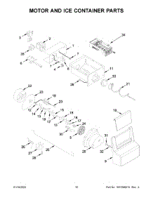 Motor And Ice Container Parts parts for Whirlpool Side-By-Side Refrigerator WRS311SDHM0A from AppliancePartsPros.com