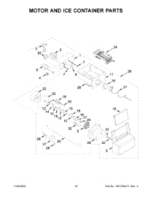 Motor And Ice Container Parts parts for Whirlpool Side-By-Side Refrigerator WRS311SDHM11 from AppliancePartsPros.com
