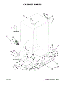 Cabinet Parts parts for Whirlpool Side-By-Side Refrigerator WRS311SDHT00 from AppliancePartsPros.com