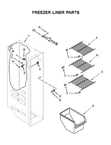 Freezer Liner Parts parts for Whirlpool Side-By-Side Refrigerator WRS311SDHT00 from AppliancePartsPros.com