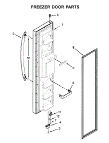 Freezer Door Parts parts for Whirlpool Side-By-Side Refrigerator WRS311SDHT00 from AppliancePartsPros.com