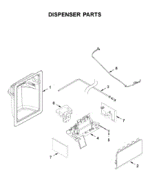 Dispenser Parts parts for Whirlpool Side-By-Side Refrigerator WRS311SDHT01 from AppliancePartsPros.com