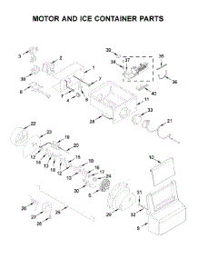 Motor And Ice Container Parts parts for Whirlpool Side-By-Side Refrigerator WRS311SDHT03 from AppliancePartsPros.com