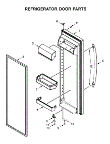 Refrigerator Door Parts parts for Whirlpool Side-By-Side Refrigerator WRS311SDHT03 from AppliancePartsPros.com