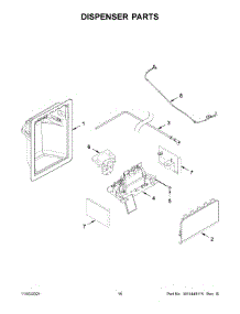 Dispenser Parts parts for Whirlpool Side-By-Side Refrigerator WRS311SDHT04 from AppliancePartsPros.com