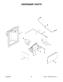 Dispenser Parts parts for Whirlpool Side-By-Side Refrigerator WRS311SDHT07 from AppliancePartsPros.com