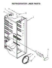 Refrigerator Liner Parts parts for Whirlpool Side-By-Side Refrigerator WRS311SDHW00 from AppliancePartsPros.com