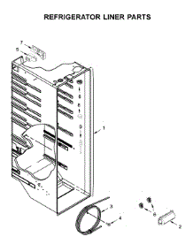 Refrigerator Liner Parts parts for Whirlpool Side-By-Side Refrigerator WRS311SDHW03 from AppliancePartsPros.com