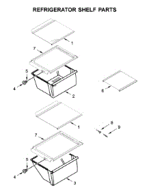 Refrigerator Shelf Parts parts for Whirlpool Side-By-Side Refrigerator WRS311SDHW03 from AppliancePartsPros.com