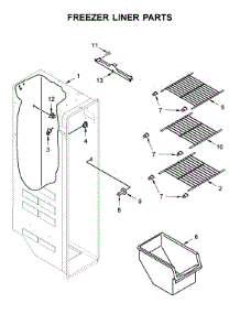 Freezer Liner Parts parts for Whirlpool Side-By-Side Refrigerator WRS311SDHW03 from AppliancePartsPros.com