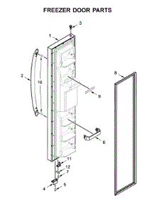 Freezer Door Parts parts for Whirlpool Side-By-Side Refrigerator WRS311SDHW03 from AppliancePartsPros.com