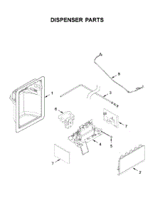Dispenser Parts parts for Whirlpool Side-By-Side Refrigerator WRS311SDHW03 from AppliancePartsPros.com