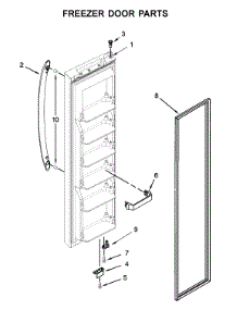 Freezer Door Parts parts for Whirlpool Side-By-Side Refrigerator WRS312SNHB02 from AppliancePartsPros.com