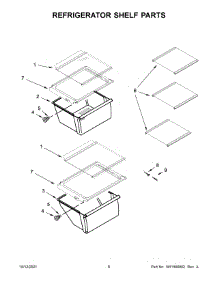 Refrigerator Shelf Parts parts for Whirlpool Side-By-Side Refrigerator WRS312SNHB05 from AppliancePartsPros.com