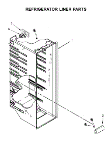 Refrigerator Liner Parts parts for Whirlpool Side-By-Side Refrigerator WRS312SNHM02 from AppliancePartsPros.com