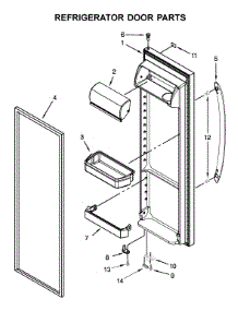 Refrigerator Door Parts parts for Whirlpool Side-By-Side Refrigerator WRS312SNHM02 from AppliancePartsPros.com
