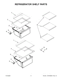 Refrigerator Shelf Parts parts for Whirlpool Refrigerator WRS312SNHM06 from AppliancePartsPros.com
