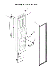 Freezer Door Parts parts for Whirlpool Side-By-Side Refrigerator WRS315SDHB00 from AppliancePartsPros.com