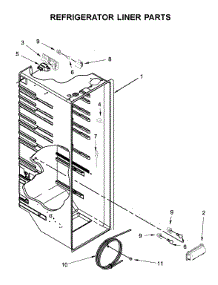 Refrigerator Liner Parts parts for Whirlpool Side-By-Side Refrigerator WRS315SDHB01 from AppliancePartsPros.com