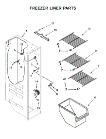 Freezer Liner Parts parts for Whirlpool Side-By-Side Refrigerator WRS315SDHB01 from AppliancePartsPros.com