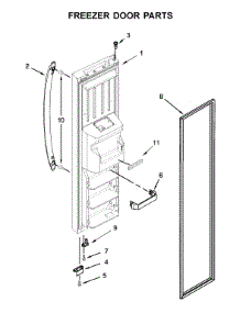 Freezer Door Parts parts for Whirlpool Side-By-Side Refrigerator WRS315SDHB01 from AppliancePartsPros.com