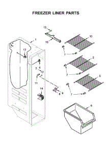 Freezer Liner Parts parts for Whirlpool Side-By-Side Refrigerator WRS315SDHB02 from AppliancePartsPros.com