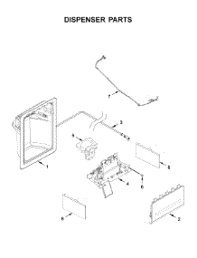Dispenser Parts parts for Whirlpool Side-By-Side Refrigerator WRS315SDHB02 from AppliancePartsPros.com