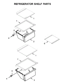 Refrigerator Shelf Parts parts for Whirlpool Side-By-Side Refrigerator WRS315SDHB04 from AppliancePartsPros.com