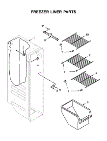 Freezer Liner Parts parts for Whirlpool Side-By-Side Refrigerator WRS315SDHB05 from AppliancePartsPros.com