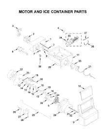 Motor And Ice Container Parts parts for Whirlpool Side-By-Side Refrigerator WRS315SDHB05 from AppliancePartsPros.com