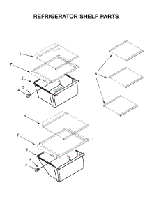 Refrigerator Shelf Parts parts for Whirlpool Side-By-Side Refrigerator WRS315SDHM00 from AppliancePartsPros.com