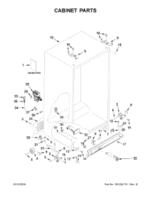 Cabinet Parts parts for Whirlpool Side-By-Side Refrigerator WRS315SDHM01 from AppliancePartsPros.com