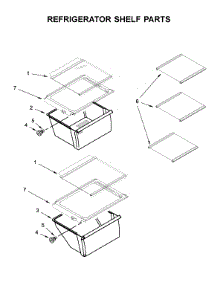 Refrigerator Shelf Parts parts for Whirlpool Side-By-Side Refrigerator WRS315SDHM01 from AppliancePartsPros.com