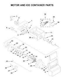 Motor And Ice Container Parts parts for Whirlpool Side-By-Side Refrigerator WRS315SDHM01 from AppliancePartsPros.com