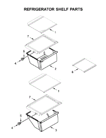 Refrigerator Shelf Parts parts for Whirlpool Side-By-Side Refrigerator WRS315SDHM04 from AppliancePartsPros.com