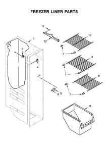 Freezer Liner Parts parts for Whirlpool Side-By-Side Refrigerator WRS315SDHM04 from AppliancePartsPros.com