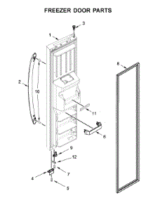 Freezer Door Parts parts for Whirlpool Side-By-Side Refrigerator WRS315SDHM04 from AppliancePartsPros.com