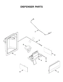 Dispenser Parts parts for Whirlpool Side-By-Side Refrigerator WRS315SDHM04 from AppliancePartsPros.com