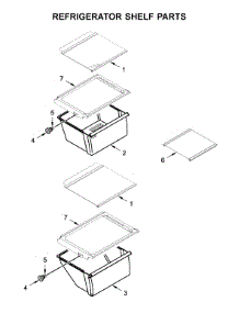 Refrigerator Shelf Parts parts for Whirlpool Side-By-Side Refrigerator WRS315SDHM05 from AppliancePartsPros.com