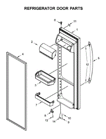 Refrigerator Door Parts parts for Whirlpool Side-By-Side Refrigerator WRS315SDHM05 from AppliancePartsPros.com