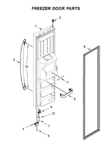 Freezer Door Parts parts for Whirlpool Side-By-Side Refrigerator WRS315SDHM05 from AppliancePartsPros.com